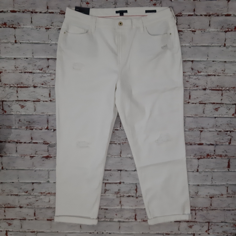 Tommy Hilfiger Boyfriend Midrise White Jea…